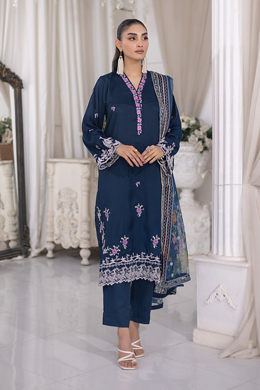 Lakhany Pret Embroidered Raw Silk 3 Piece Suit LG-UB-023