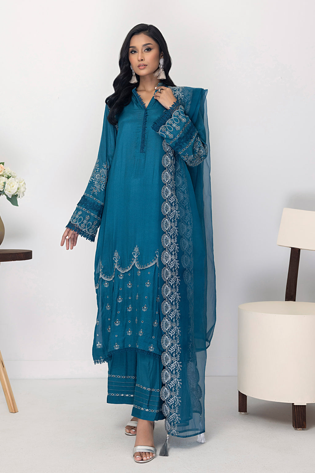 Lakhany Pret Embroidered Organza 3 Piece Suit LSM23RW LG-SS-0099