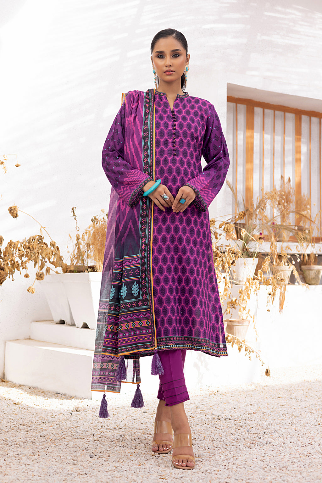 Lakhany Chikankari Unstitched Embroidered Lawn 3 Piece Suit LSM26UCL LG-IZ-0536 - Festive Collection