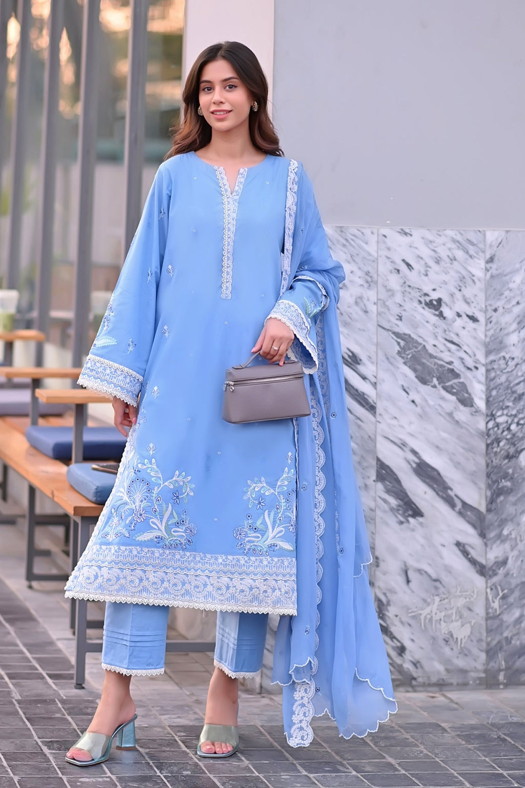 Lakhany Unstitched Embroidered Dobby Jacquard 3 Piece Suit LSM26UJE LG-IZ-0592 - Eid Collection