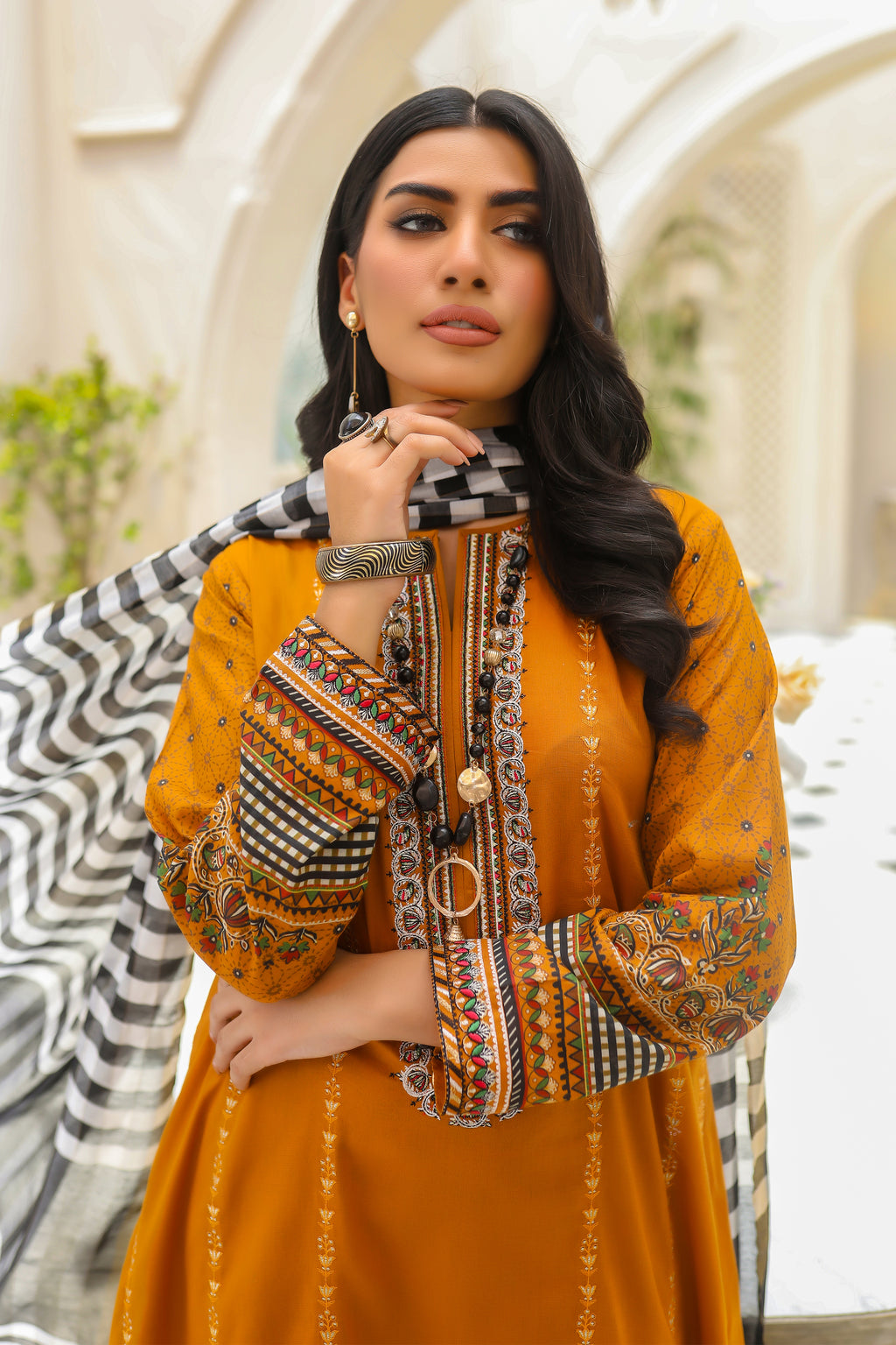 Misha Lakhani Embroidered Lawn Suits Unstitched 3 Piece ML21L 08 Isfahan - Summer Collection