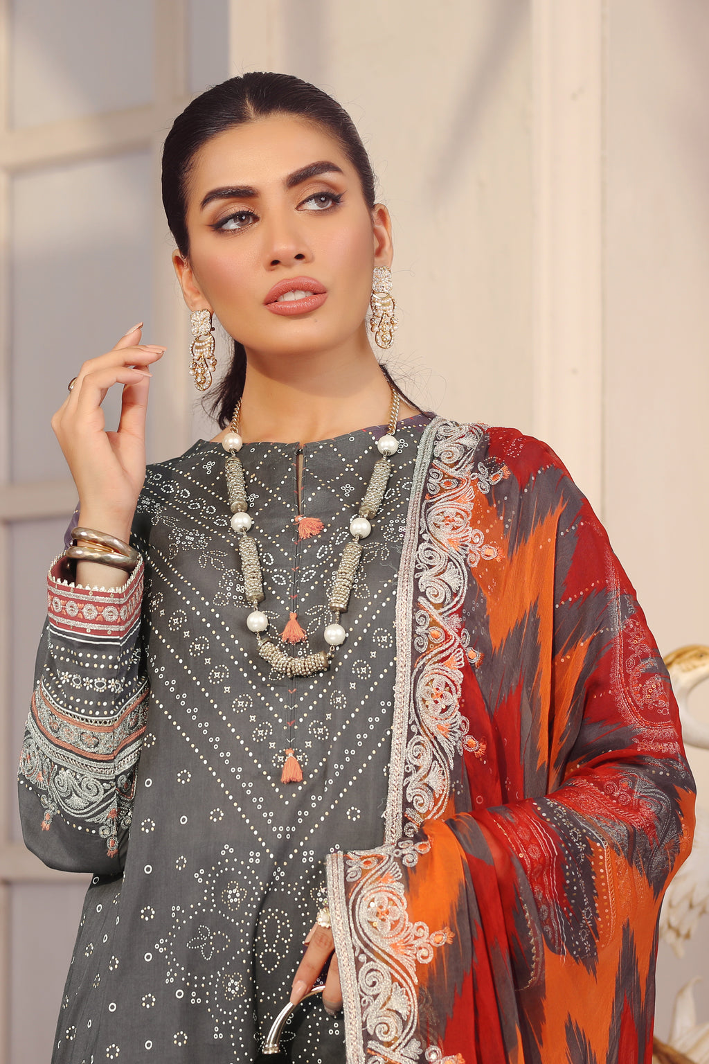 Lakhany Unstitched Embroidered Dobby Jacquard 3 Piece Suit LSM26UJE LG-RK-0136 - Eid Collection