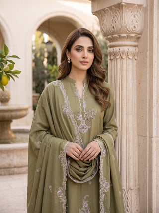 Winter Embroidered Shawl