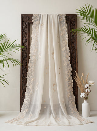 01 Piece Ready to wear Embroidered Chiffon Dupatta