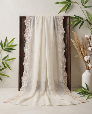 01 Piece Ready to wear Embroidered Chiffon Dupatta