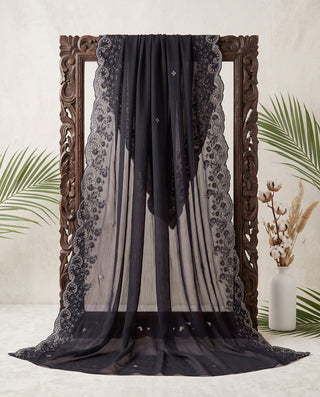 01 Piece Ready to wear Embroidered Chiffon Dupatta