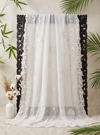 01 Piece Ready to wear Embroidered Chiffon Dupatta