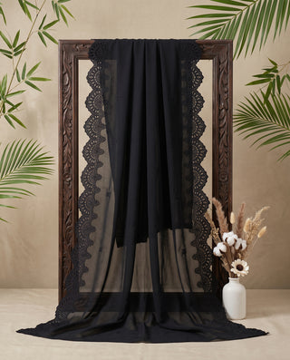 01 Piece Ready to wear Embroidered Chiffon Dupatta