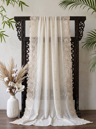 01 Piece Ready to wear Embroidered Chiffon Dupatta