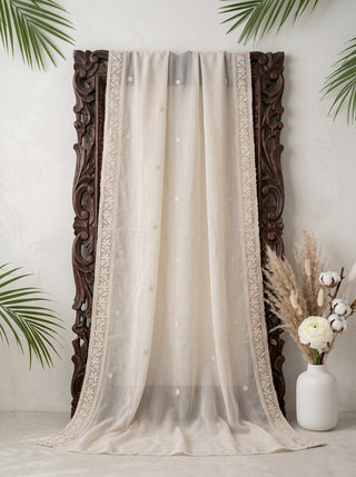 01 Piece Ready to wear Embroidered Chiffon Dupatta