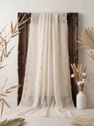 01 Piece Ready to wear Embroidered Chiffon Dupatta
