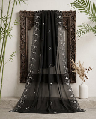 01 Piece Ready to wear Embroidered Chiffon Dupatta