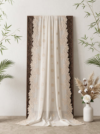 01 Piece Ready to wear Embroidered Chiffon Dupatta