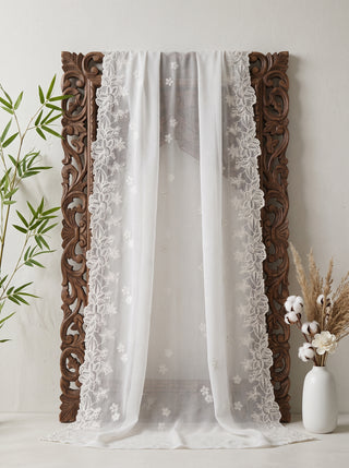 01 Piece Ready to wear Embroidered Chiffon Dupatta