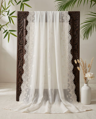 01 Piece Ready to wear Embroidered Chiffon Dupatta