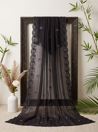01 Piece Ready to wear Embroidered Chiffon Dupatta