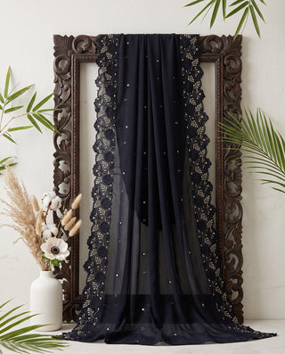 01 Piece Ready to wear Embroidered Chiffon Dupatta