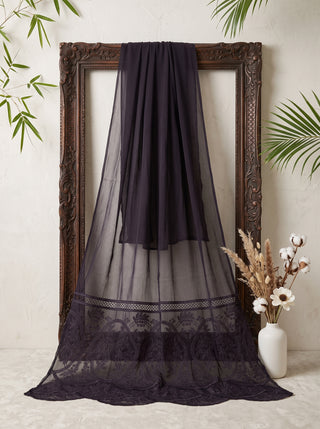 01 Piece Ready to wear Embroidered Chiffon Dupatta