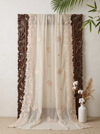 01 Piece Ready to wear Embroidered Chiffon Dupatta
