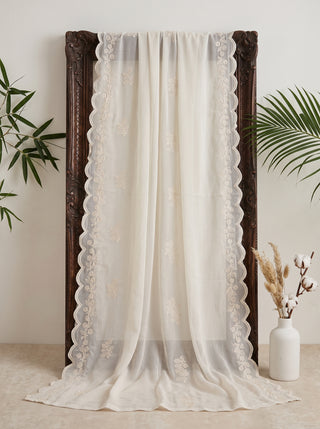 01 Piece Ready to wear Embroidered Chiffon Dupatta