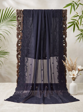 01 Piece Ready to wear Embroidered Chiffon Dupatta