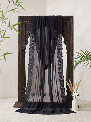 01 Piece Ready to wear Embroidered Chiffon Dupatta