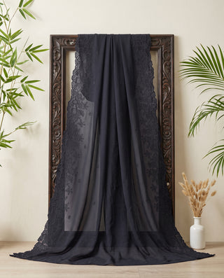 01 Piece Ready to wear Embroidered Chiffon Dupatta