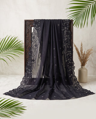 01 Piece Ready to wear Embroidered Chiffon Dupatta