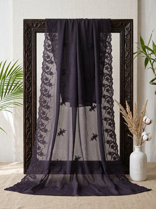 01 Piece Ready to wear Embroidered Chiffon Dupatta