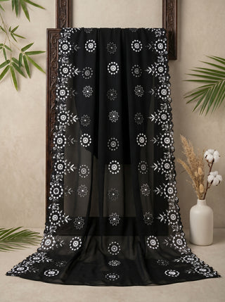 01 Piece Ready to wear Embroidered Chiffon Dupatta