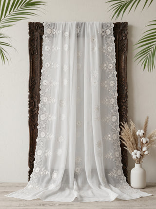 01 Piece Ready to wear Embroidered Chiffon Dupatta