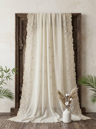 01 Piece Ready to wear Embroidered Chiffon Dupatta