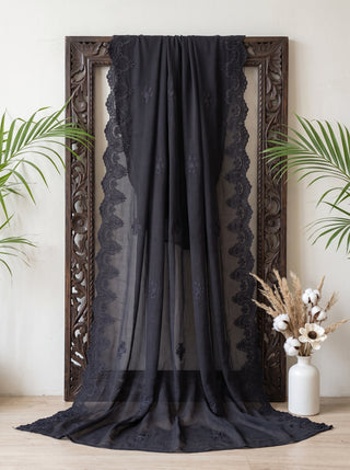 01 Piece Ready to wear Embroidered Chiffon Dupatta
