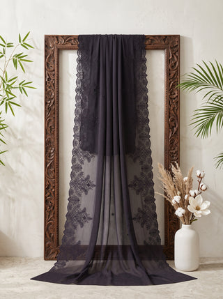 01 Piece Ready to wear Embroidered Chiffon Dupatta
