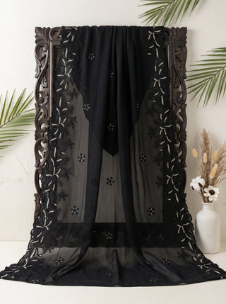 01 Piece Ready to wear Embroidered Chiffon Dupatta