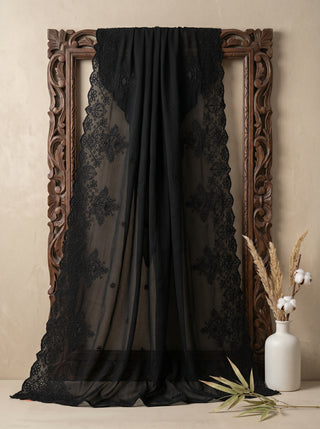01 Piece Ready to wear Embroidered Chiffon Dupatta