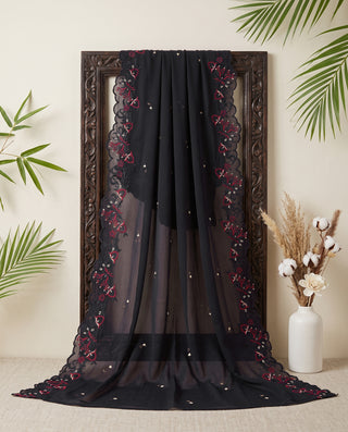 01 Piece Ready to wear Embroidered Chiffon Dupatta