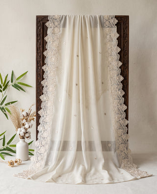 01 Piece Ready to wear Embroidered Chiffon Dupatta