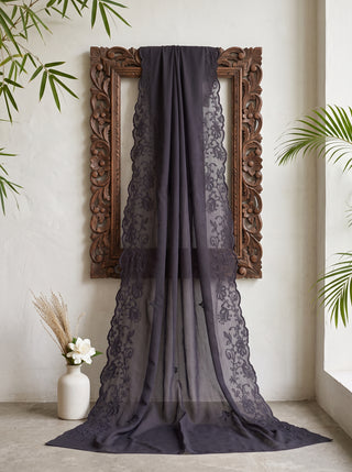 01 Piece Ready to wear Embroidered Chiffon Dupatta