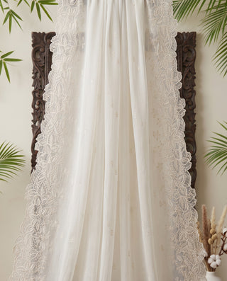 01 Piece Ready to wear Embroidered Chiffon Dupatta