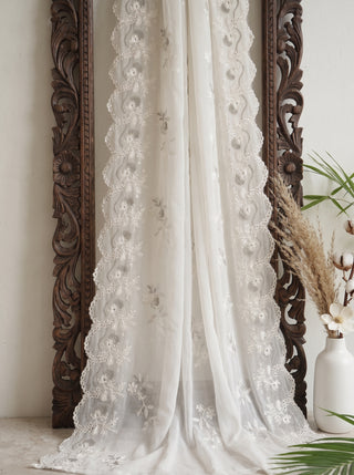 01 Piece Ready to wear Embroidered Chiffon Dupatta