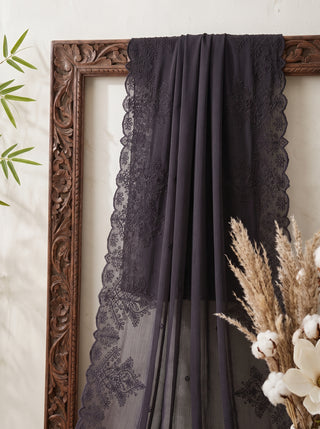 01 Piece Ready to wear Embroidered Chiffon Dupatta