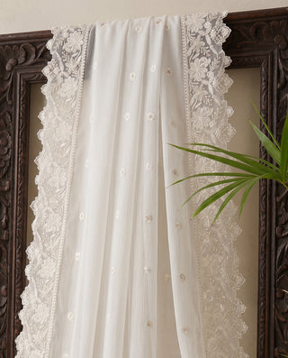 01 Piece Ready to wear Embroidered Chiffon Dupatta