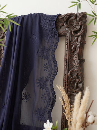 01 Piece Ready to wear Embroidered Chiffon Dupatta