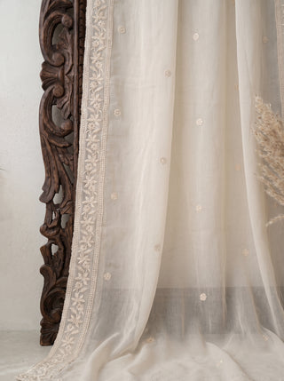 01 Piece Ready to wear Embroidered Chiffon Dupatta