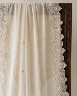 01 Piece Ready to wear Embroidered Chiffon Dupatta
