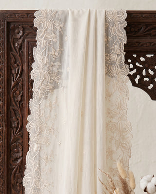 01 Piece Ready to wear Embroidered Chiffon Dupatta
