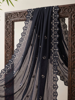 01 Piece Ready to wear Embroidered Chiffon Dupatta