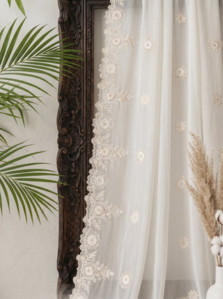 01 Piece Ready to wear Embroidered Chiffon Dupatta