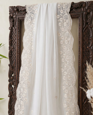 01 Piece Ready to wear Embroidered Chiffon Dupatta